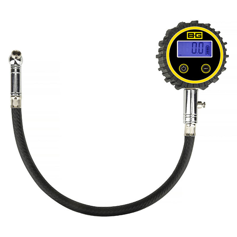 B-G Racing - 2.5 Inch Digital Tyre Pressure Gauge - 0-60 PSI / 0-4 BAR